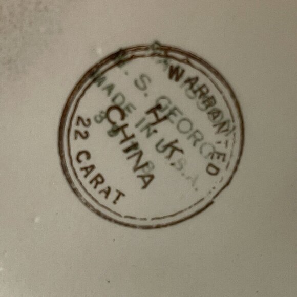 WS George Radisson Creamer Courting Couple 22K Gold Trim USA HK China GEO12 FLAW - Picture 12 of 12